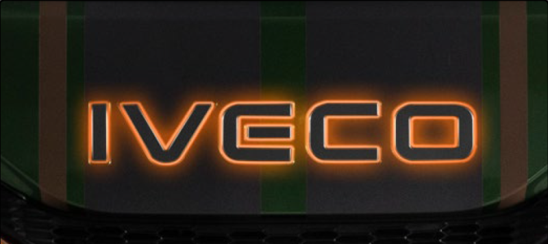 logo IVECO rétro éclairé