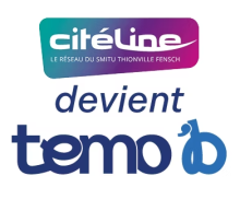 Autobus Citéline – TeMo’b en circulation à Thionville, illustrant le réseau de transport public Keolis en Moselle nord.